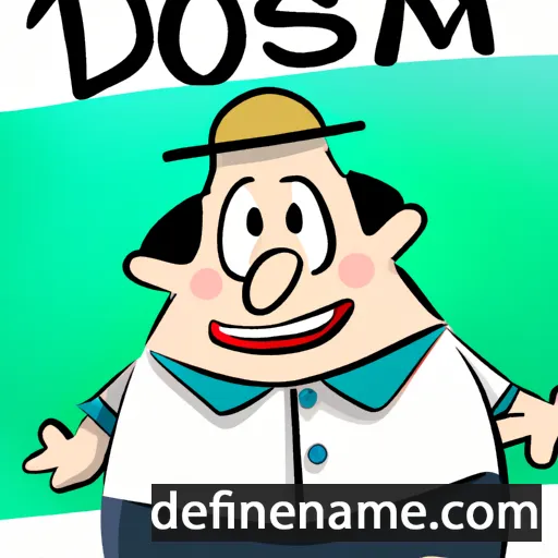 cartoon of the name Domast