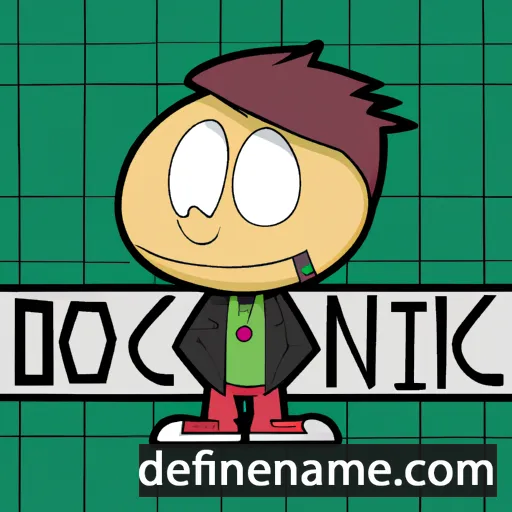 cartoon of the name Domenick