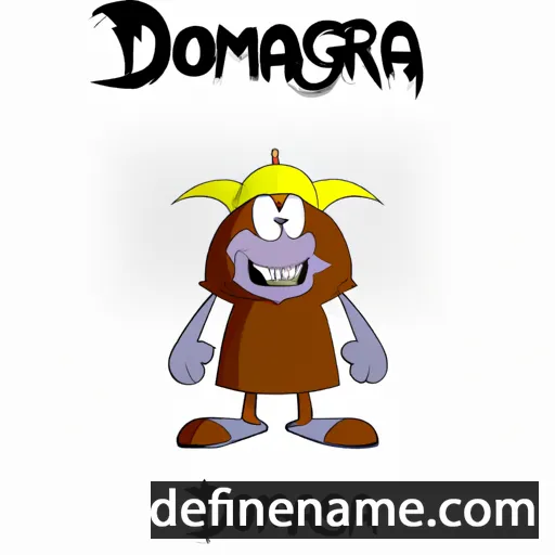 cartoon of the name Domerga