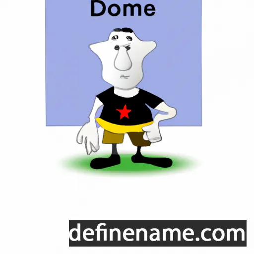 cartoon of the name Domhere