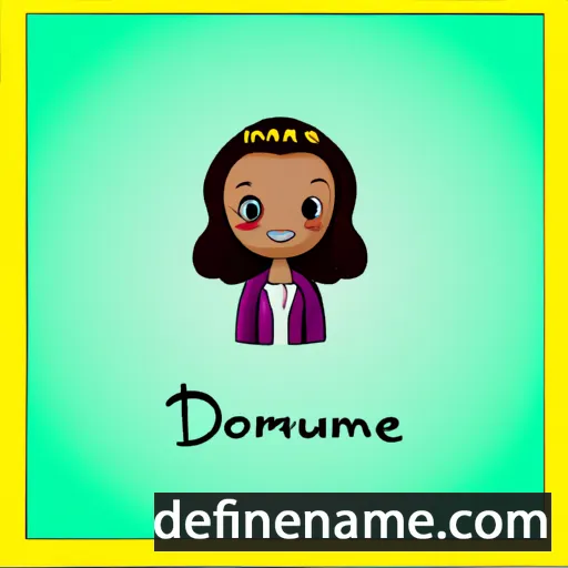 cartoon of the name Dominque