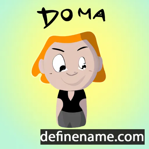 cartoon of the name Dommá