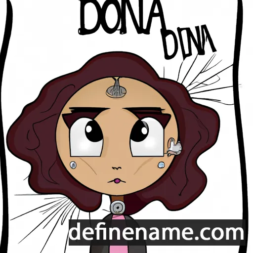 cartoon of the name Donia