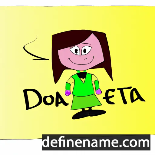 cartoon of the name Donjeta