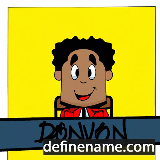 cartoon of the name Donovon