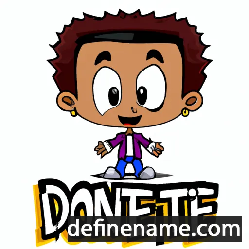 cartoon of the name Donte