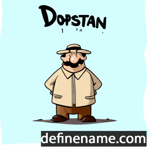 cartoon of the name Drostan