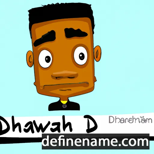 cartoon of the name Dshawn