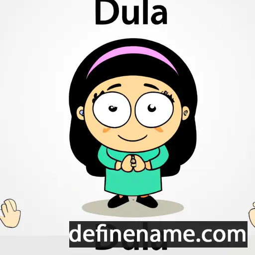 cartoon of the name Dua