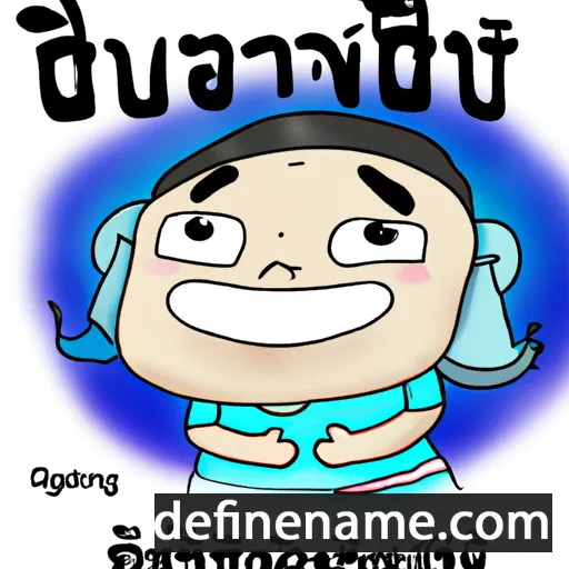 cartoon of the name Duangrat