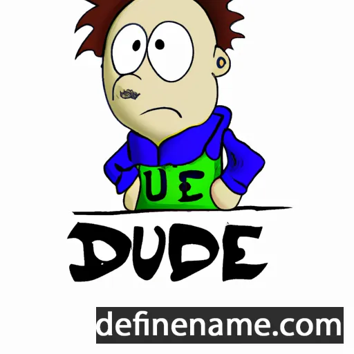 cartoon of the name Dudie