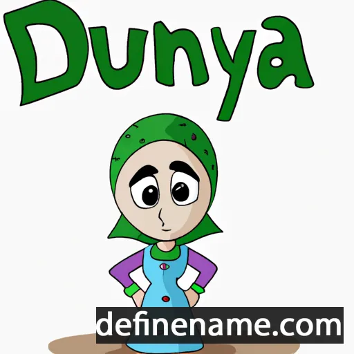 cartoon of the name Duniya