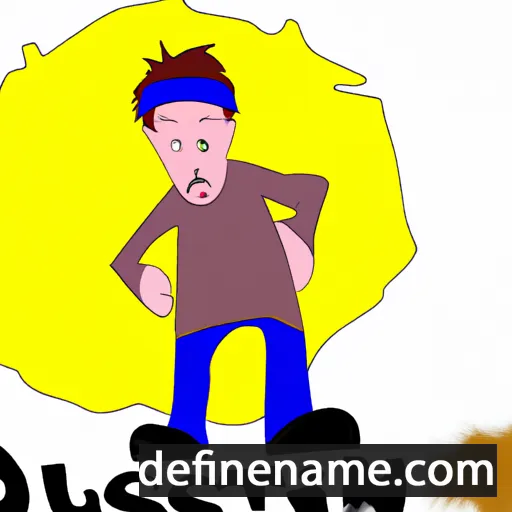 cartoon of the name Dustan