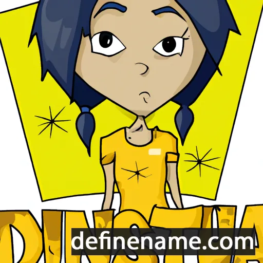 cartoon of the name Dustina