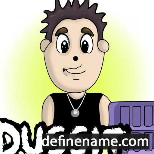 cartoon of the name Dustyn