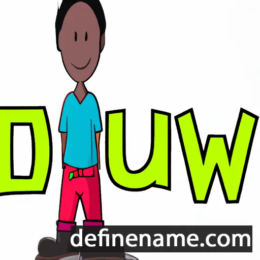 cartoon of the name Dwaun