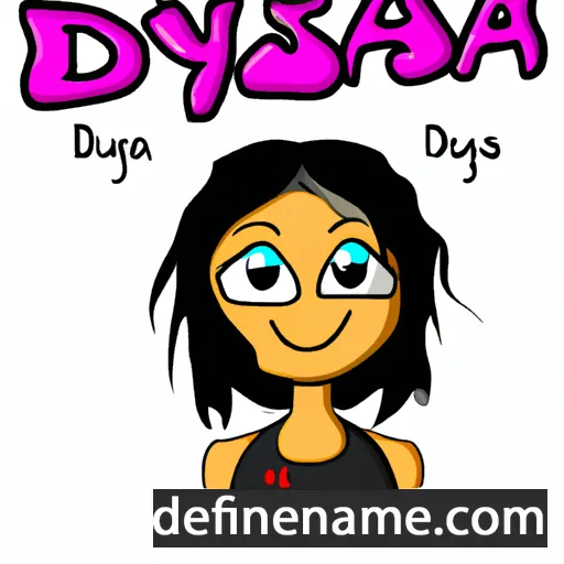 cartoon of the name Dyasia