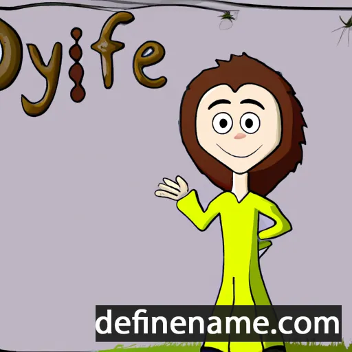 cartoon of the name Dyfri