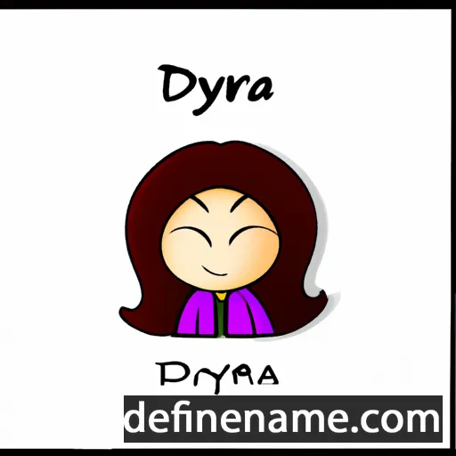 cartoon of the name Dyra