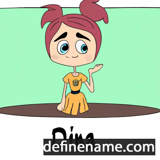 cartoon of the name Dżina