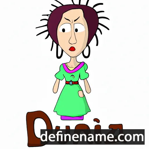 cartoon of the name Dziunia