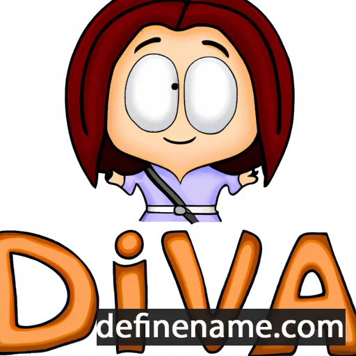 cartoon of the name Dziva