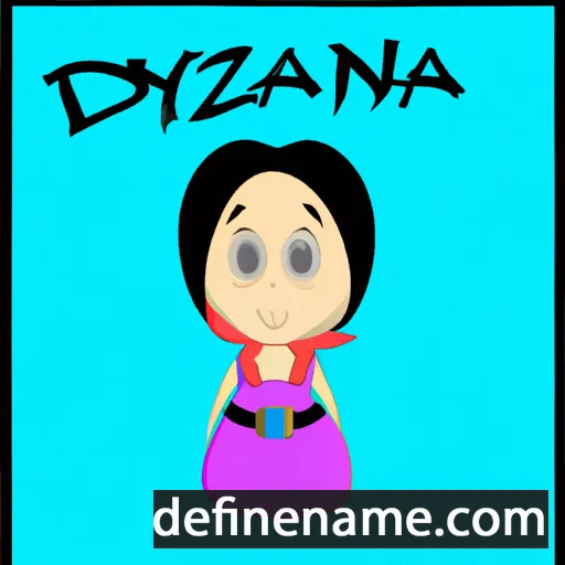 cartoon of the name Dziyana