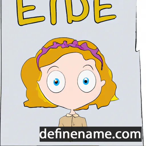 cartoon of the name Édithe