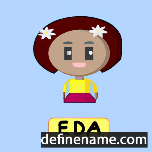 cartoon of the name Édua