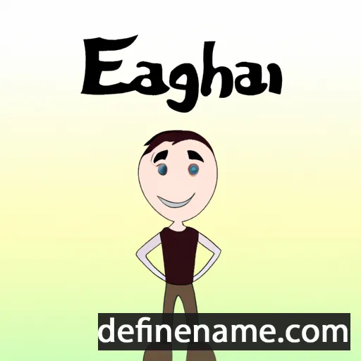 cartoon of the name Eaghan