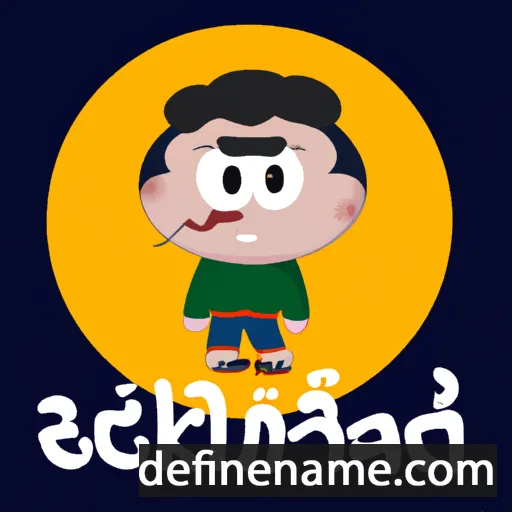 cartoon of the name Eakkachai