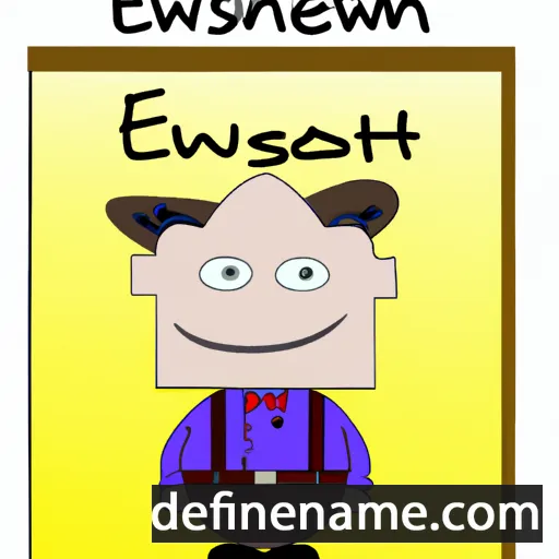 cartoon of the name Eanswith