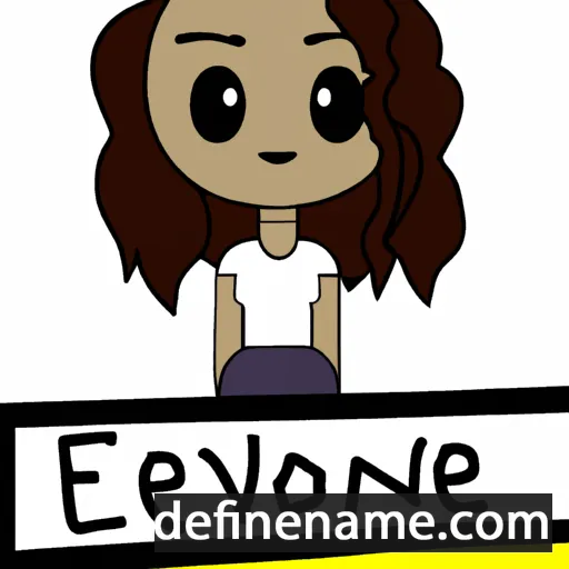 cartoon of the name Eavonne