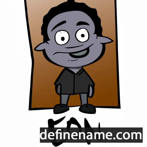 cartoon of the name Ebon