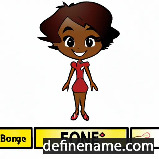 cartoon of the name Ebonee