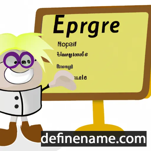 cartoon of the name Ecghere