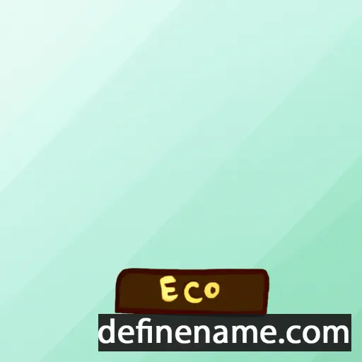 cartoon of the name Echoe