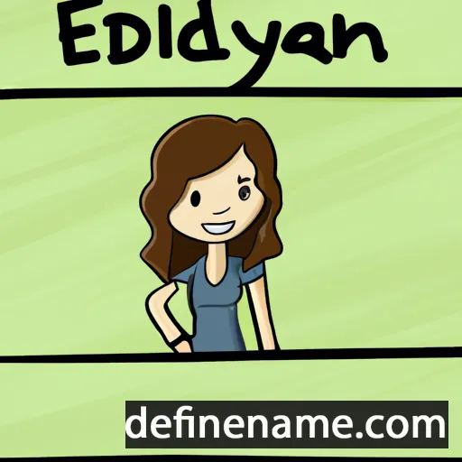 cartoon of the name Edelyn