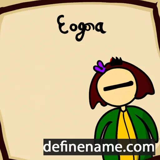 cartoon of the name Edganora