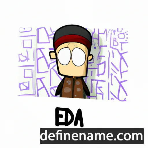 cartoon of the name Edia