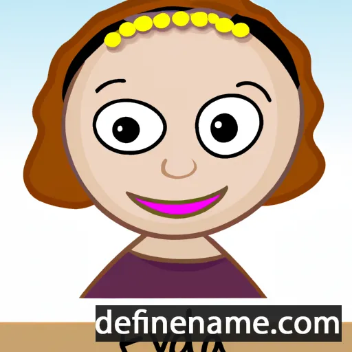 cartoon of the name Ediva