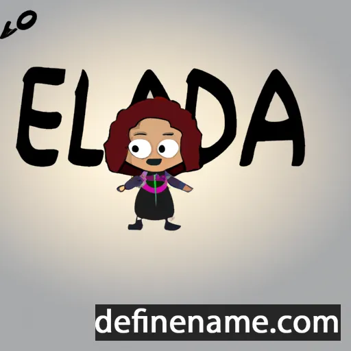 cartoon of the name Edla