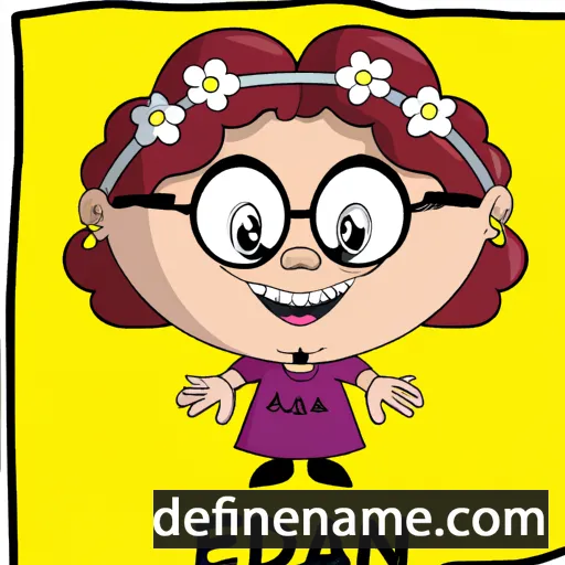 cartoon of the name Ednah