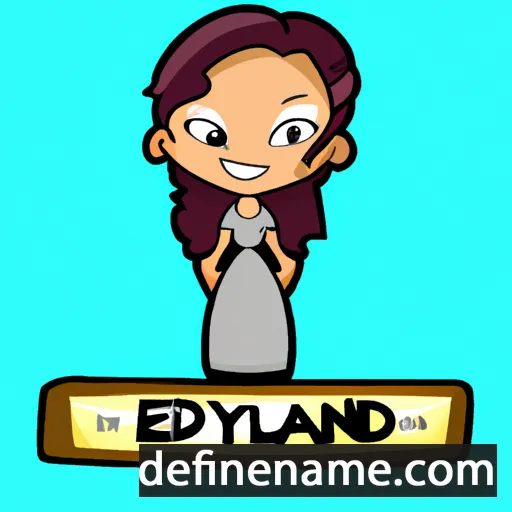 cartoon of the name Edralyn