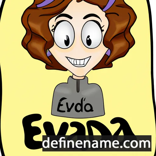 cartoon of the name Edvarda