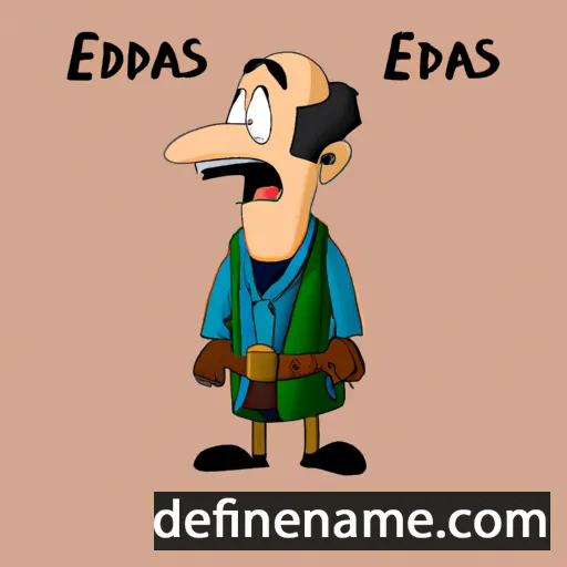 cartoon of the name Edvardas