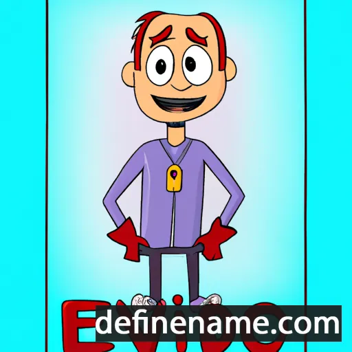 cartoon of the name Edvino