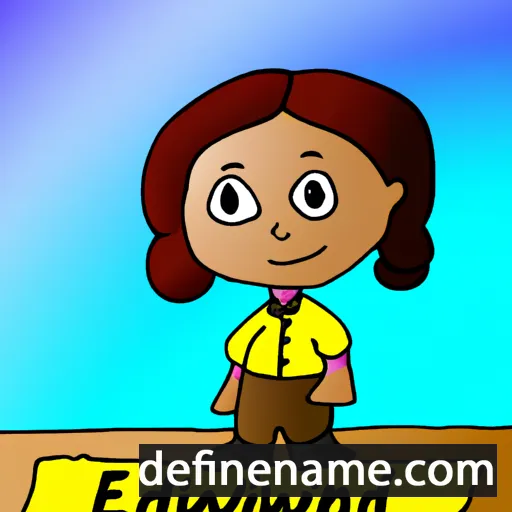 cartoon of the name Edwinna