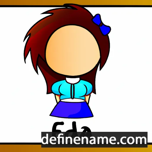 cartoon of the name Edzia