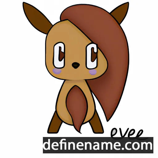 cartoon of the name Eevee